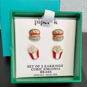 Piper K | Fun Food Earrings Set 🍔🍟